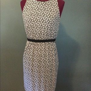 Loft dress, petite small, black/white small print